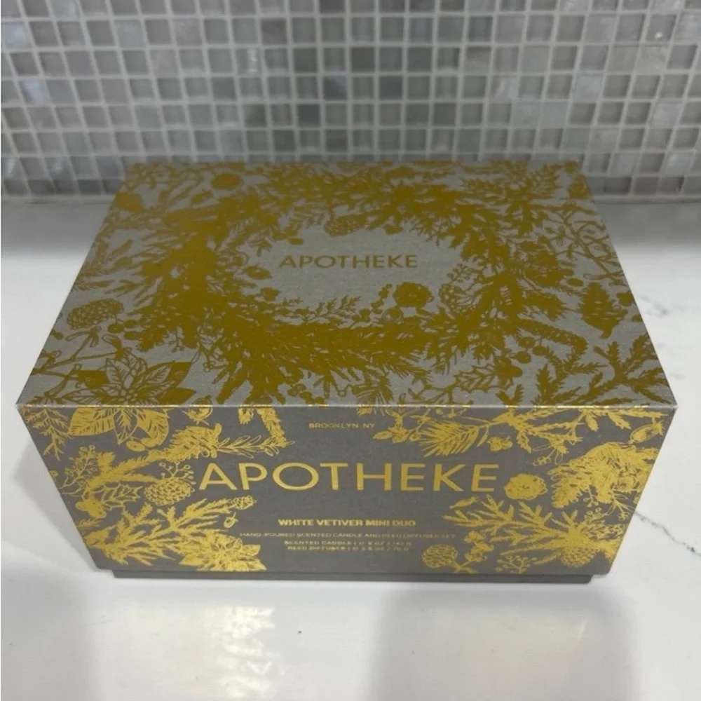 Apotheke white Vetiver Mini Duo  Candle & Reed Diffuser Gift Set